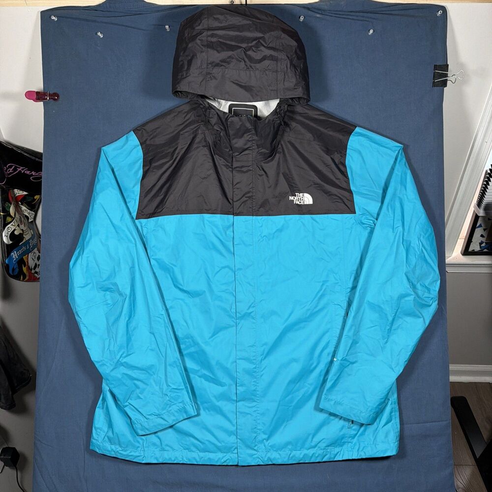 Mens The North Face Venture 2 Hooded Windbreaker Rain Jacket HyVent 2.5L XXL